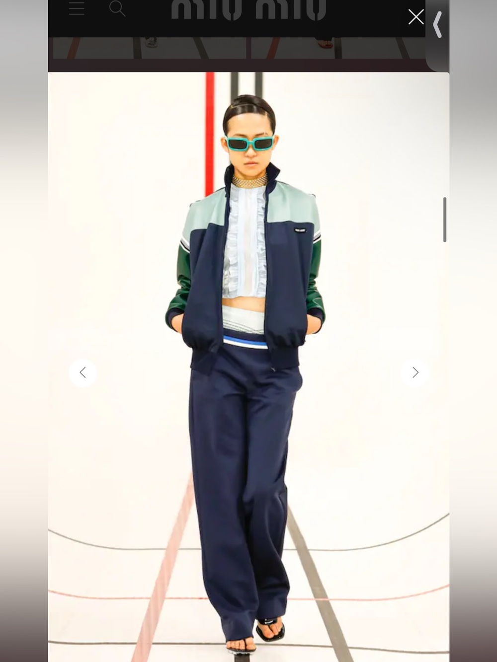 Miu Miu Runway Track Pant Size 42